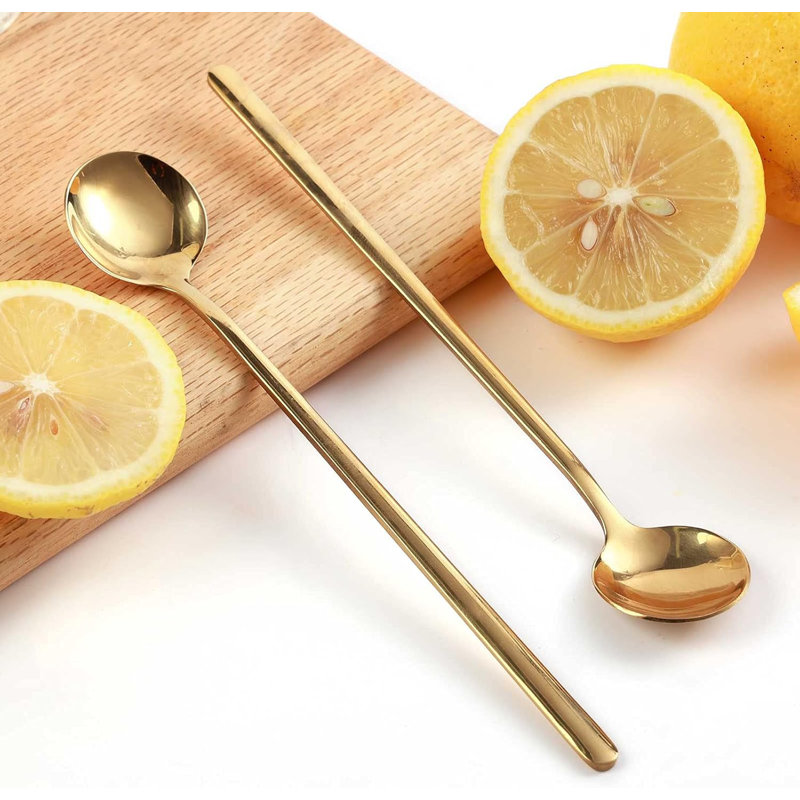 4-piece Gold Stainless Steel Coffee Spoon Set