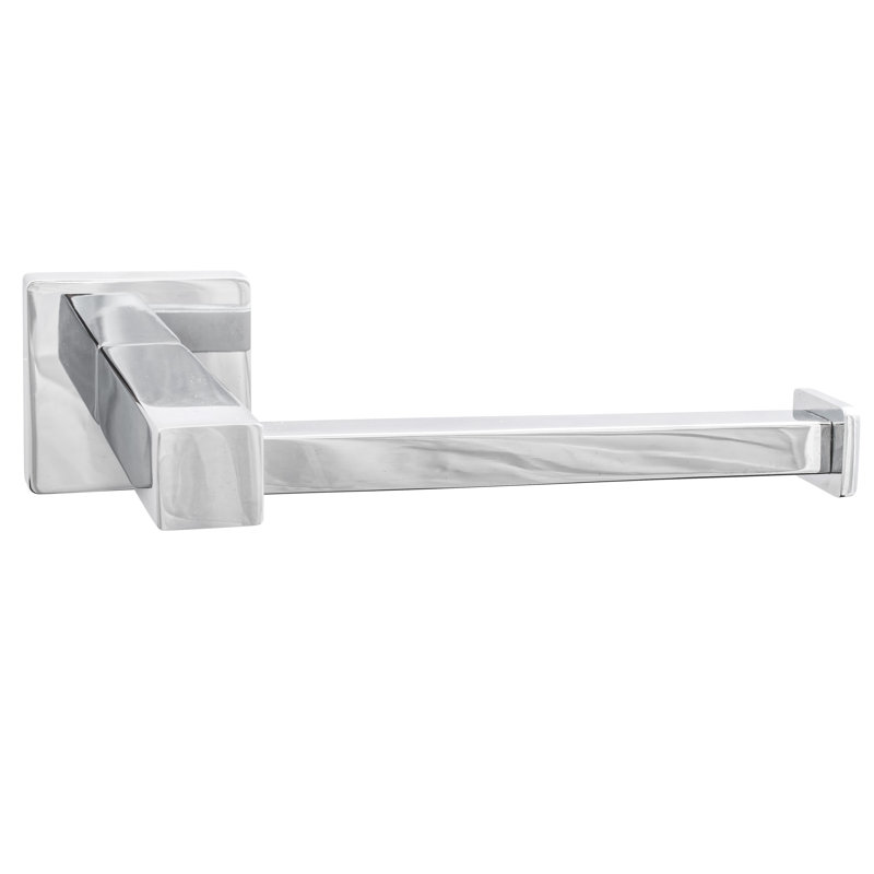 Vlora Solid Brass Single Post Paper Holder, Polished Chrome