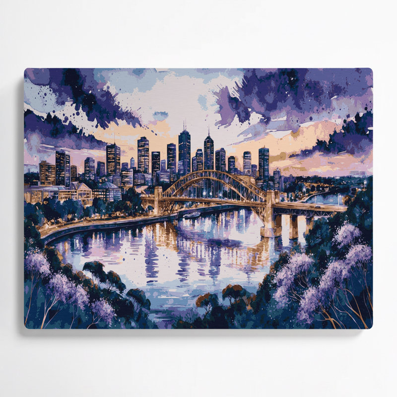 Art mural gris en cités, villes, Brisbane, Australie, H 16 po x l 20 po