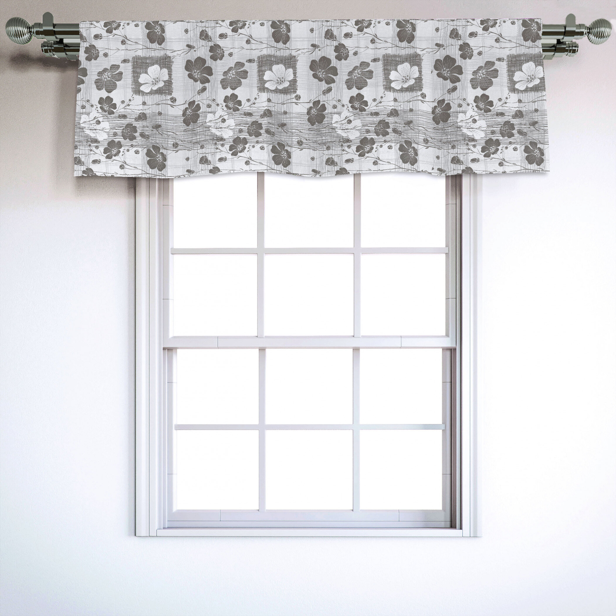 East Urban Home Sateen Ruffled 54'' W Window Valance in | Wayfair