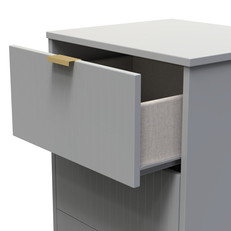 Barriner 45cm W Manufactured Wood Bedside Table, Dusk Grey