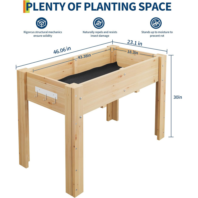 Planter, 76.2cm H x 182.88cm W x 58.42cm D