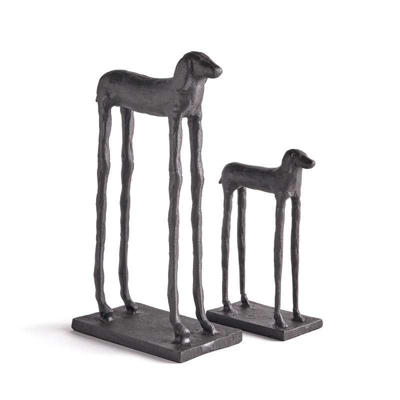 Two Hounds Set Of 2, Bronze