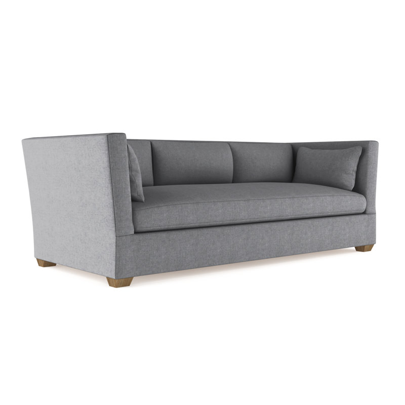 Canapé Rivington, Peluche velours pierre ponce, H 31 po x l 108 po x P 37 po, Ébène