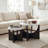 23.6" Round Nesting Coffee Tables Set Of 2, Solid Wood Side Tables Space-saving Design For Small Living Rooms And Apartments-1064516274