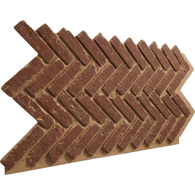Panneau de fausses briques à chevrons EverStone, l 46 1/2 po x H 25 1/4 po x P 1 po, couleur Cabernet, Cabernet