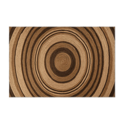 Tapis d'intérieur et d'extérieur brun Nature