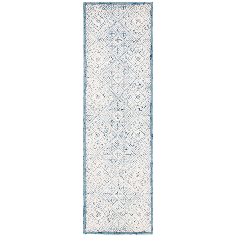 Crowell Hand Tufted Wool Geometric Rug, Runner 2'3" x 8'