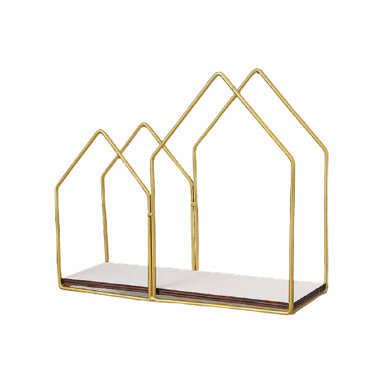 Tablette flottante carrée en bois massif