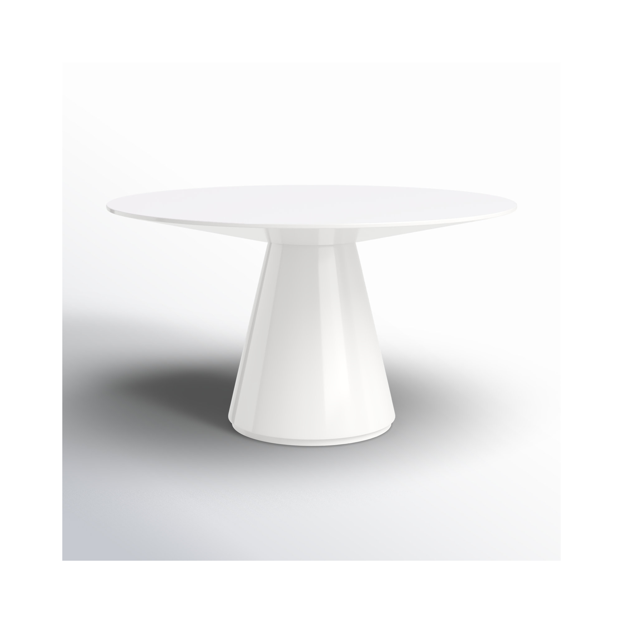 Royale Round Pedestal Dining Table , 29.5" H x 54" W x 54" L, White