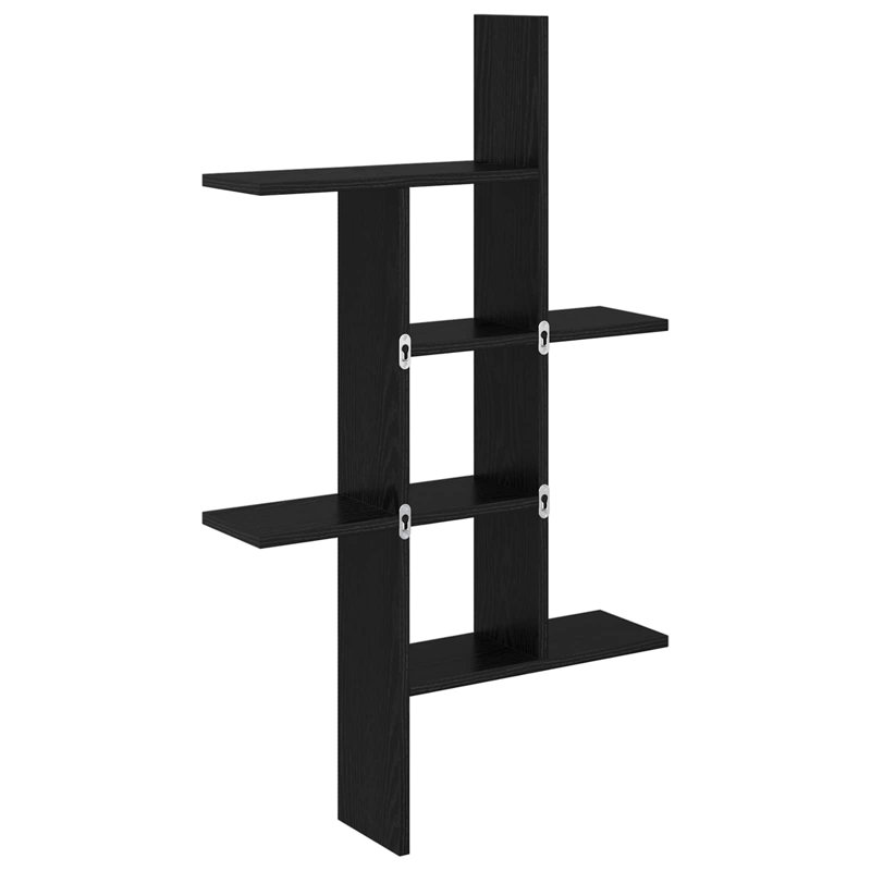 Wall Shelf with Shelf with Storage Engineered Wood Floating Modern