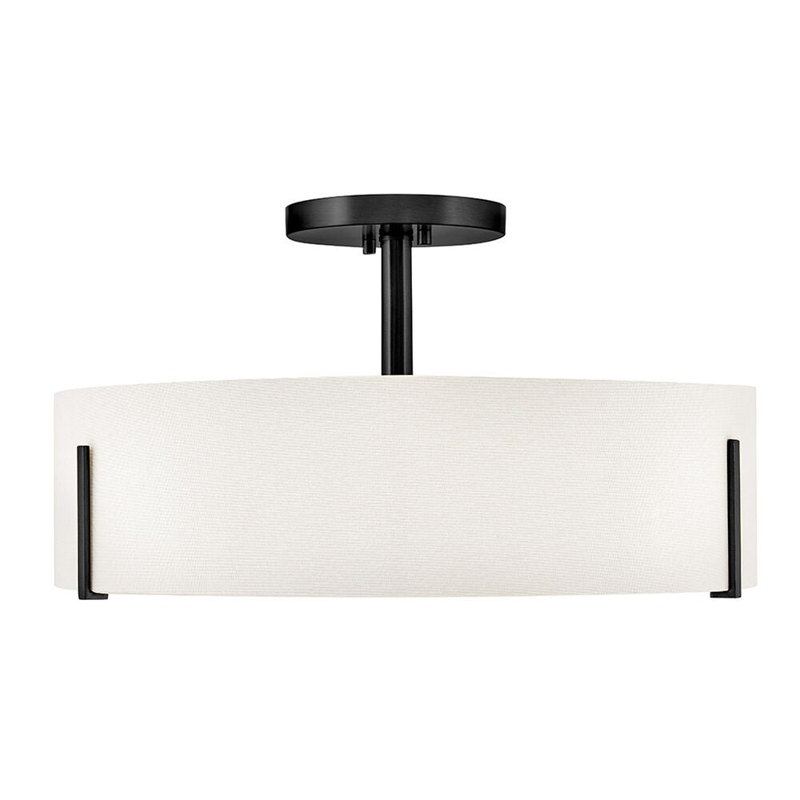 Hinkley Halle Semi Flush Mount, Black