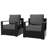  Eleanor  Aluminum Patio Chair with Cushions（Set of 2）-184345759