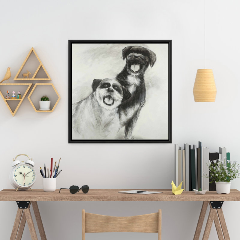 "Croquis de chiens heureux"