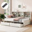 Bed Frame With Side Bookshelves, Two Drawers, And Built-In USB Port-2114101148