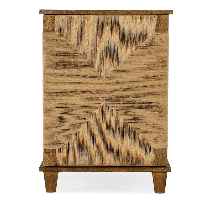 Chiseling Solid Wood Accent Cabinet