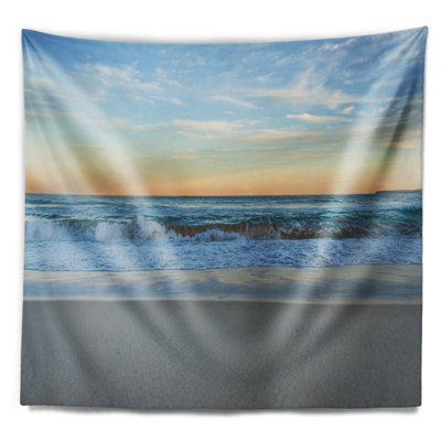 Tapisserie de plage bord de mer bleue