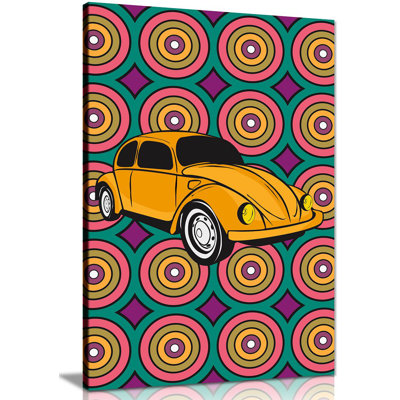 VW Beetle - Wrapped Canvas Print