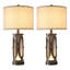 Louann 26″ Farmhouse Revival Table Lamp Set with Dual USB & Soft Night Light (Set of 2)