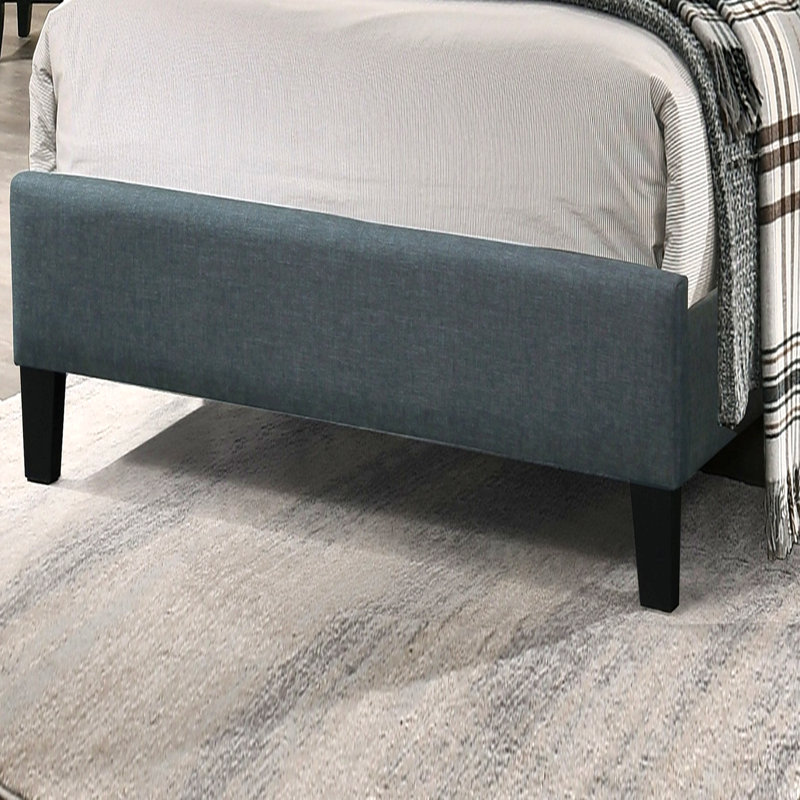 Mobilier de chambre à coucher moderne avec lit de taille grand lit 1pc, Charcoal, Queen