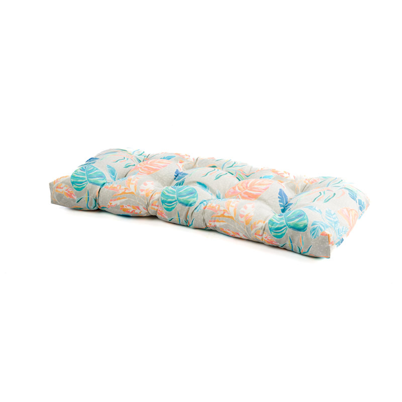  Italia Acrylic Outdoor Loveseat Cushion, Tahiti Turquoise