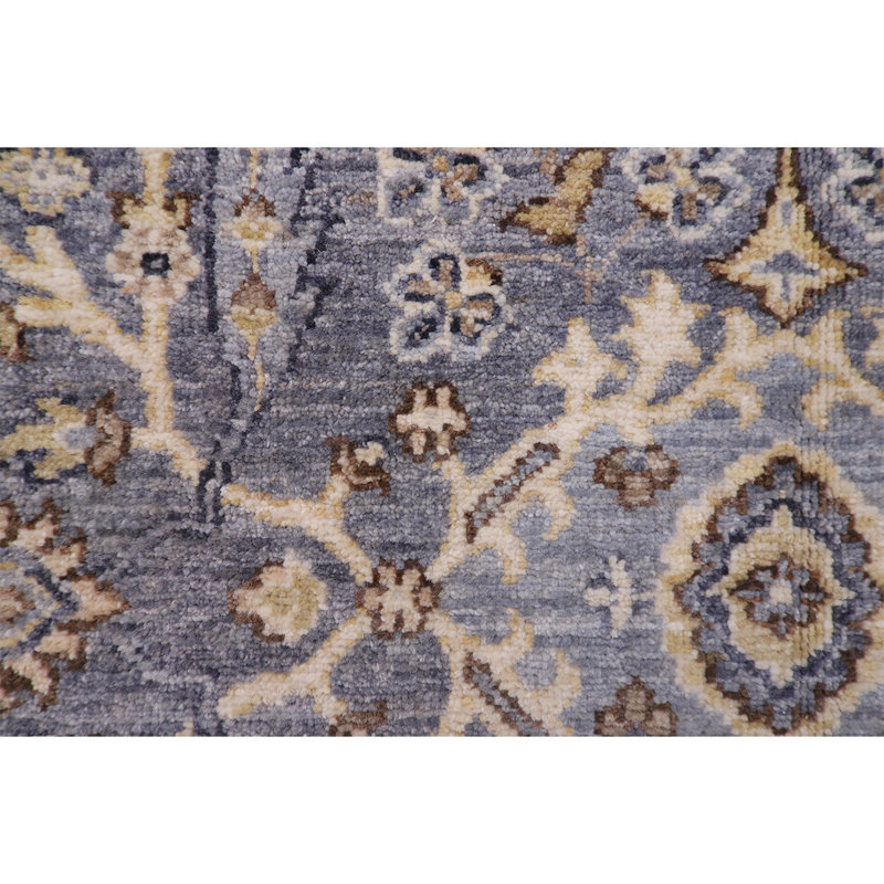 Tapis gris / beige noué à la main de haute qualité