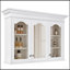Armoire à pharmacie 40 "avec miroir, armoire de rangement pour salle de bain avec porte miroir et tablettes, armoire de salle de bain murale avec portes en verre