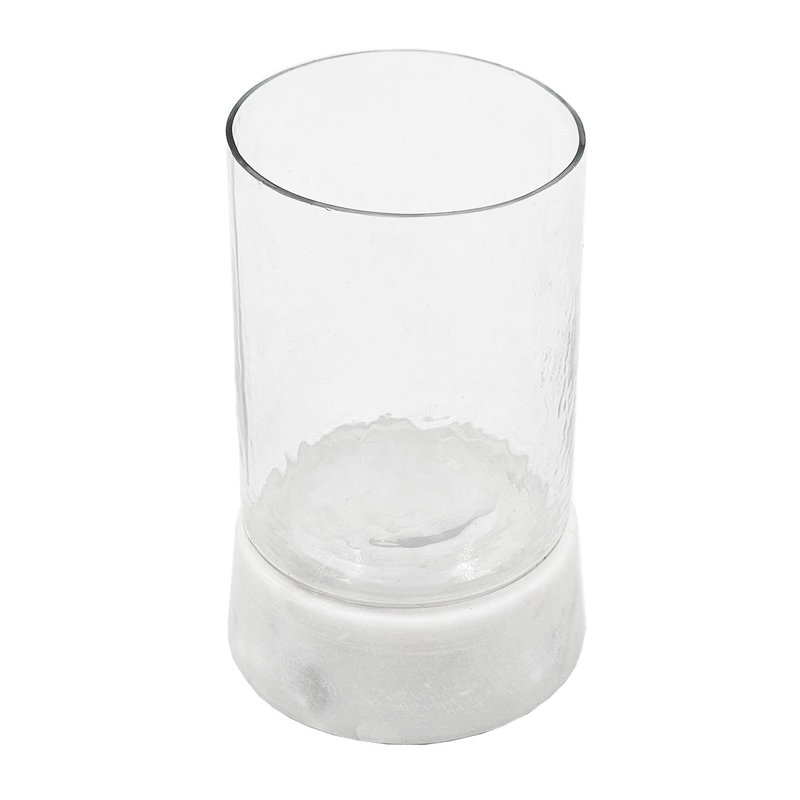 Tabletop Candlestick, Gray, 5.1" H x 3.1" W x 3.1" D