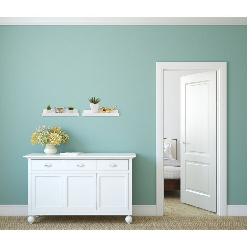 Travus 2 Piece Floating Shelf, White, 2" H x 14" W x 4" D