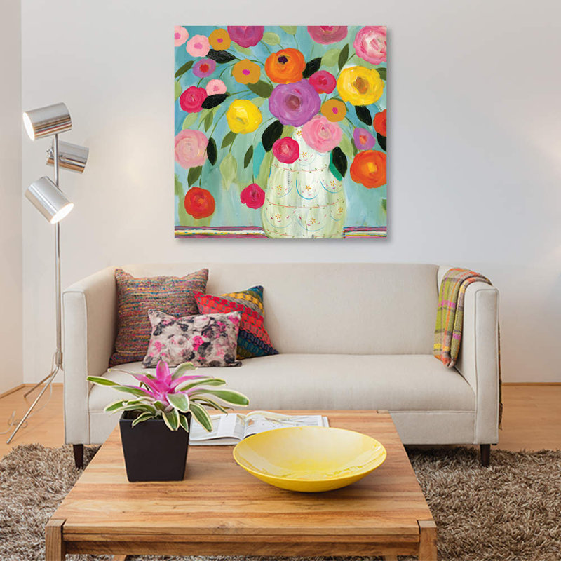 «Fiesta», impression sur toile, H 12 po x l 12 po x P 0,75 po, Toile tendue, Pas de tapis