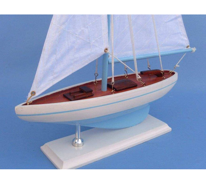 Bateau miniature Oakgrove, Bleu clair/blanc