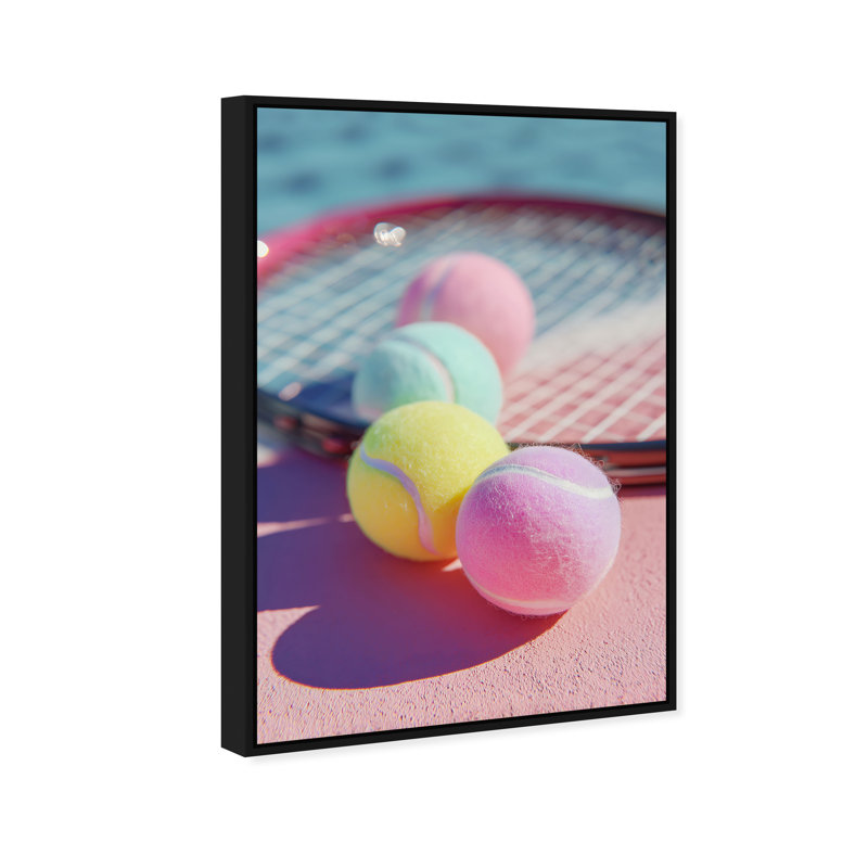 Candy Court Print by Oliver Gal, 25"H x 17"W, Black Floater Frame