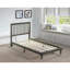 Lit plateforme moderne de style Mission en bois, cadre de lit avec finition grain de bois naturel, gris-725076445-725076446