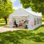 Grand gazebo de 26 pieds (structure incluse), tente de réception à structure métallique blanche-137100349