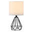 Lampe de table moderne à base géométrique en métal noir-1930707577