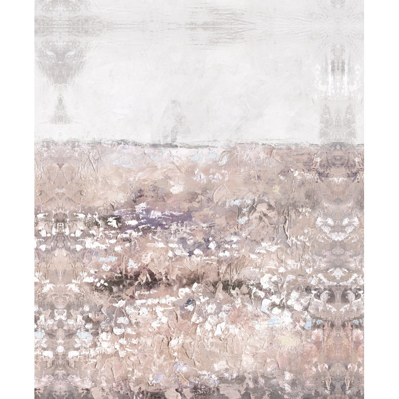 Blush Meadow - Painting Print, Black Floater Framed, 30cm H x 20cm W