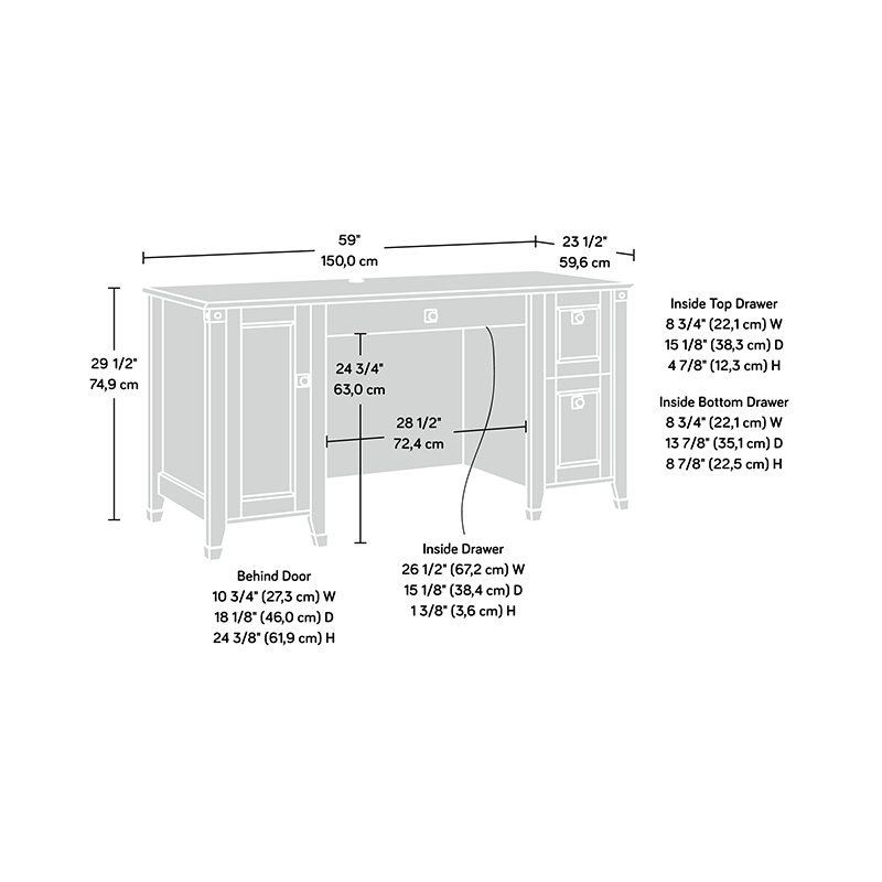 Cherry Finish Computer Desk