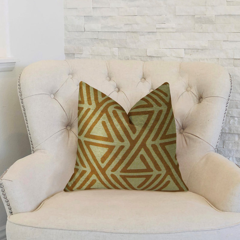 Oreiller de luxe fabriqué à la main Arrow Maze, 18 po x 18 po, Coussin décoratif