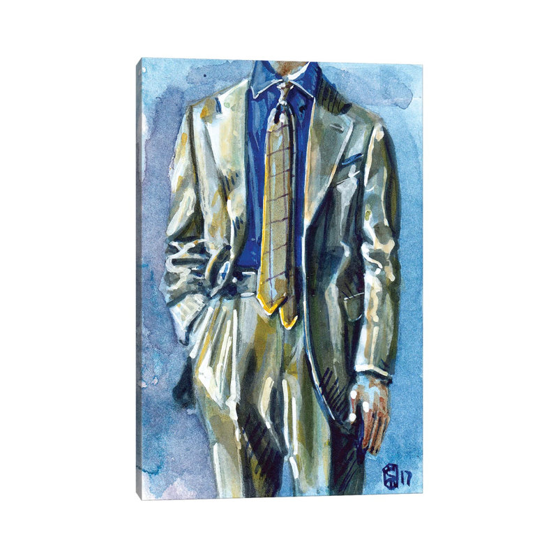 Pitti Uomo Style I 1 Piece Wall Art on Canvas, 66.04 cm H x 45.72 cm W x 3.175 cm D, Wrapped Canvas
