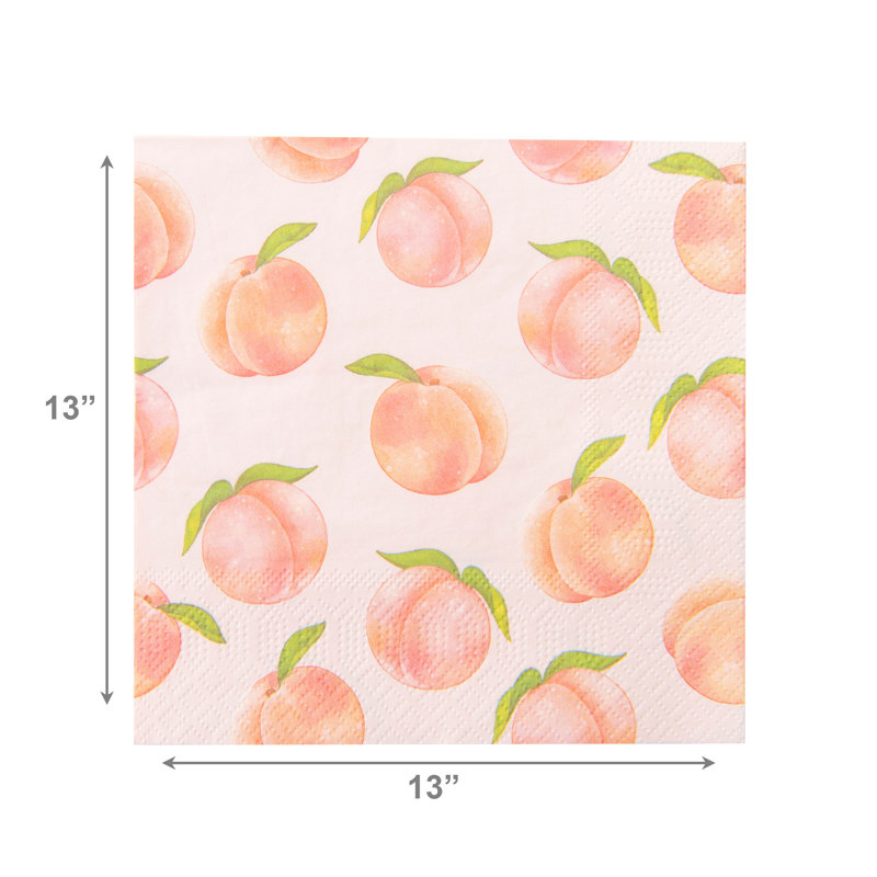 Paquet de 20 serviettes de table à 3 plis déjeuner rosé - ensemble de 6