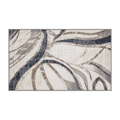 Machine Washable Gray Area Rug