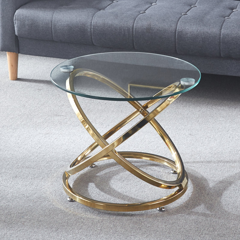 Aarran Abstract Coffee Table, Gold 