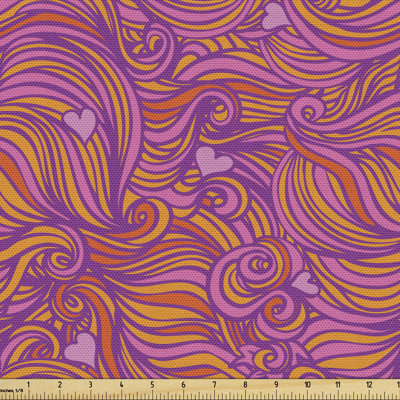 Chinomso Hand Drawn Swirls and Hearts Multi-Purpose Fabric