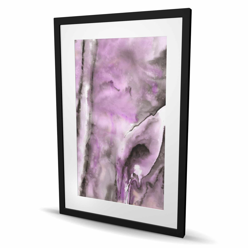 Mauve - chambre à coucher illustrative avec passe-partout, H 36 po x l 24 po, Noir