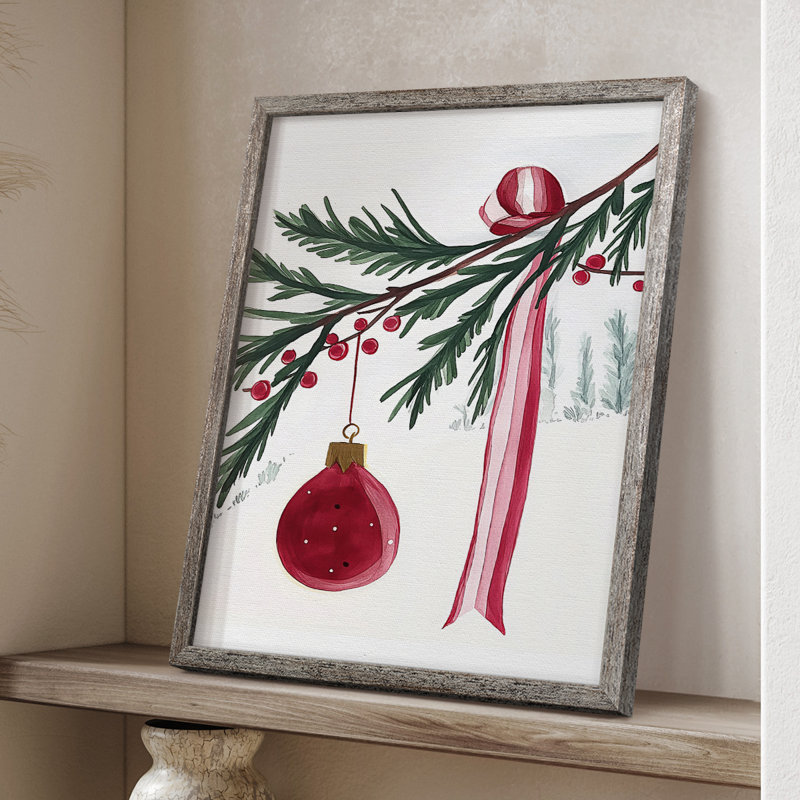 «Christmas Holiday Art DCCDXLIV», reproduction d'art encadrée - bois massif XMA171497, H 21 po x l 17 po