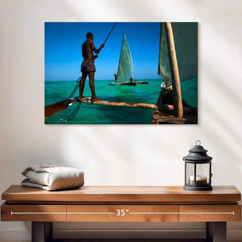 Bateaux de pêche Senne Zanzibar, H 16 po x l 24 po