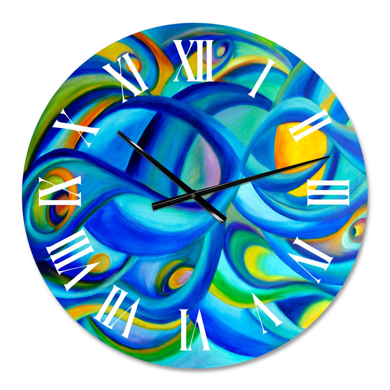 Blue Eyed Universe - Horloge murale moderne, Petit