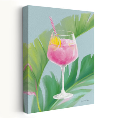 Cocktail tropical IV - cocktail bleu - art vert