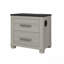 Table de chevet brune
