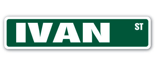 Plaque de rue en plastique robuste 7 po x 30 po Ivan